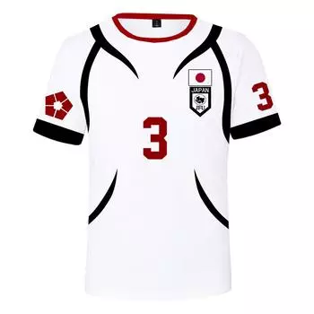 Футболки аниме BLUE LOCK Harajuku New Cartoon T Shirt для женщин и мужчин Streetwear Oversize T Shirt XS чёрный