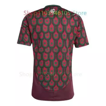 Футболки болельщиков мексиканского футбола 2024 года для детей, домашние и выездные футболки, свободные спортивные футболки для мужчин и женщин, быстросохнущие футболки, топы S