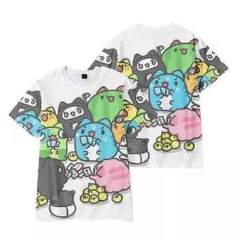 Футболки Bugcat Capoo для женщин и мужчин, футболки с рисунком, футболки Bugcat Capoo с принтом, с круглым вырезом, большие размеры, с короткими рукавами, модная мужская одежда, уличная одежда XS