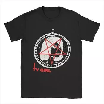 Футболки для девушек из сериала «Punk T», для мужчин, потрясающие хлопковые футболки с круглым вырезом и коротким рукавом, летняя одежда S чёрный