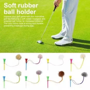 Футболки для гольфа Пластиковая длинная футболка для гольфа с плюшевым помпоном и веревкой Профессиональный гольф хаки