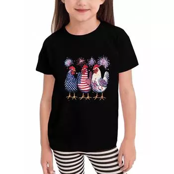 Футболки для малышей, девочек и мальчиков, детские футболки с короткими рукавами и принтом для мальчиков и девочек 140 чёрный