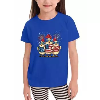 Футболки для малышей, девочек и мальчиков, детские футболки с короткими рукавами и принтом для мальчиков и девочек 140 синий