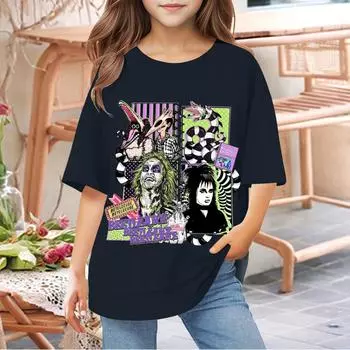 Футболки для малышей, девочек и мальчиков, детские футболки с короткими рукавами и принтом для мальчиков и девочек 1-12 лет 100 тёмно-синий