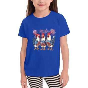 Футболки для малышей, девочек и мальчиков, детские футболки с короткими рукавами и принтом для мальчиков и девочек 100 синий