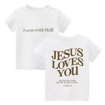 Футболки для малышей, девочек и мальчиков, детские футболки с короткими рукавами и принтом для мальчиков и девочек 160 белый