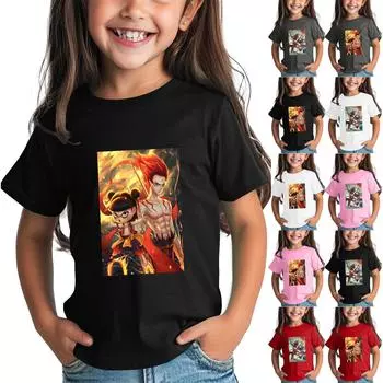 Футболки для малышей, девочек и мальчиков, детские футболки с короткими рукавами и принтом для мальчиков и девочек 1-15 лет 160 красный