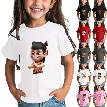 Футболки для малышей, девочек и мальчиков, детские футболки с короткими рукавами и принтом для мальчиков и девочек 1-15 лет 100