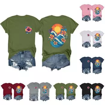 Футболки для малышей, девочек и мальчиков, детские футболки с короткими рукавами и принтом для мальчиков и девочек 100 армия зеленый