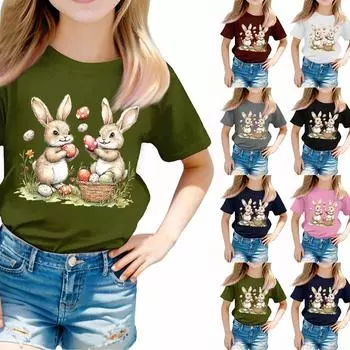 Футболки для малышей, девочек и мальчиков, детские футболки с короткими рукавами и принтом для мальчиков и девочек 100 армия зеленый