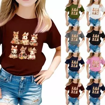 Футболки для малышей, девочек и мальчиков, детские футболки с короткими рукавами и принтом для мальчиков и девочек 150