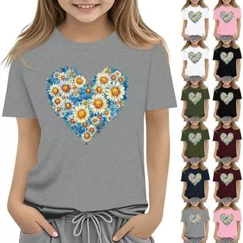 Футболки для малышей, девочек и мальчиков, детские футболки с короткими рукавами и принтом для мальчиков и девочек 1-12 лет 100 армия зеленый