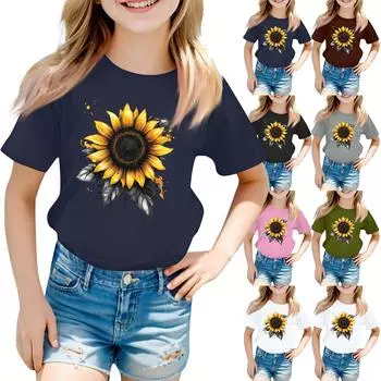 Футболки для малышей, девочек и мальчиков, детские футболки с короткими рукавами и принтом для мальчиков и девочек 110 винный