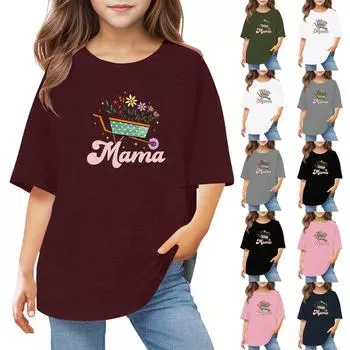 Футболки для малышей, девочек и мальчиков, детские футболки с короткими рукавами и принтом для мальчиков и девочек 1-12 лет 110