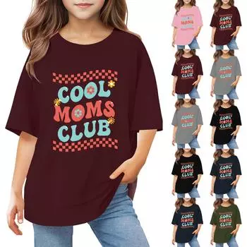 Футболки для малышей, девочек и мальчиков, детские футболки с короткими рукавами и принтом для мальчиков и девочек 1-12 лет 140 розовый