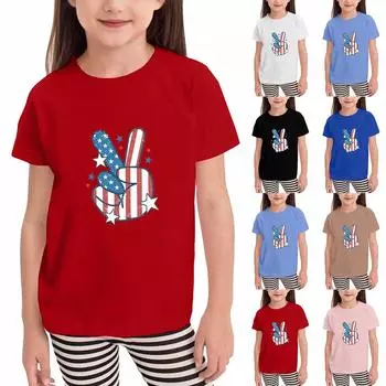 Футболки для малышей, девочек и мальчиков, детские футболки с короткими рукавами и принтом для мальчиков и девочек 160 белый