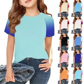 Футболки для малышей, девочек и мальчиков, детские футболки с короткими рукавами и принтом для мальчиков и девочек 2-12 лет 120