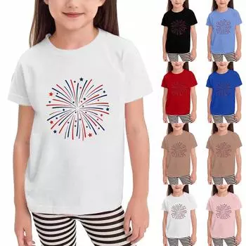 Футболки для малышей, девочек и мальчиков, детские футболки с короткими рукавами и принтом для мальчиков и девочек 110 синий