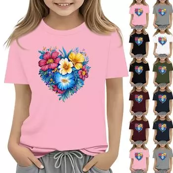 Футболки для малышей, девочек и мальчиков, детские футболки с короткими рукавами и принтом для мальчиков и девочек 1-12 лет 100 армия зеленый