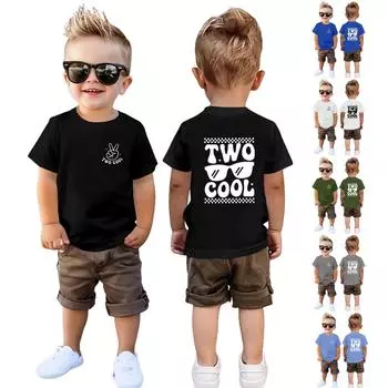 Футболки для малышей, девочек и мальчиков, детские футболки с короткими рукавами и принтом для мальчиков и девочек 1-12 лет 110