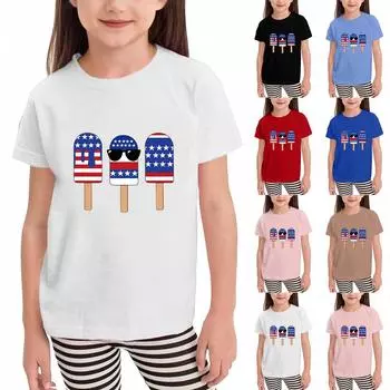 Футболки для малышей, девочек и мальчиков, детские футболки с короткими рукавами и принтом для мальчиков и девочек 110 кофейный