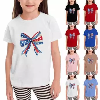 Футболки для малышей, девочек и мальчиков, детские футболки с короткими рукавами и принтом для мальчиков и девочек 110 розовый