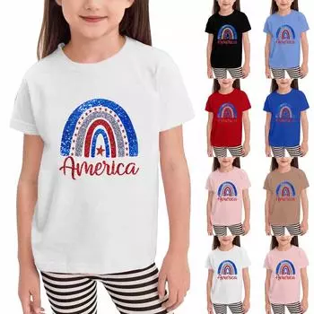 Футболки для малышей, девочек и мальчиков, детские футболки с короткими рукавами и принтом для мальчиков и девочек 150 белый