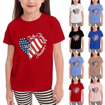 Футболки для малышей, девочек и мальчиков, детские футболки с короткими рукавами и принтом для мальчиков и девочек 140 синий