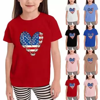 Футболки для малышей, девочек и мальчиков, детские футболки с короткими рукавами и принтом для мальчиков и девочек 100 чёрный