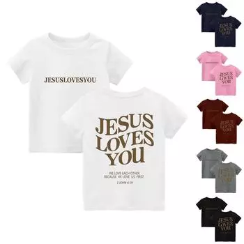 Футболки для малышей, девочек и мальчиков, детские футболки с короткими рукавами и принтом для мальчиков и девочек 100 чёрный