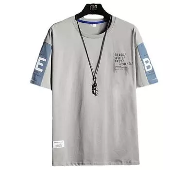 Футболки для мужчин, летняя мужская одежда, мужская футболка большого размера, футболка высокого качества с принтом кленового листа, футболка с надписью Y2k, спорт M светло-серый