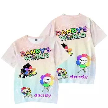 Футболки для мужчин Летняя одежда Фитнес Dandy s World Футболка с круглым вырезом для мужчин Большие размеры Новые мужские футболки Топы XS
