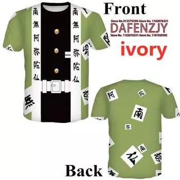 Футболки для подростков, мальчиков и девочек, с рисунком из мультфильмов, аниме, косплея, 3D-принта, красочный графический дизайн, с коротким рукавом для детей L чёрный