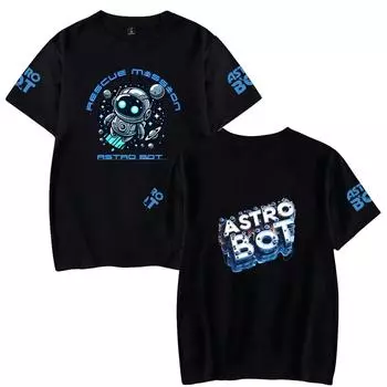 Футболки для женщин и мужчин с рисунком Astro Bot Anime, футболки с графическим принтом, с круглым вырезом и короткими рукавами, модная мужская одежда, уличная одежда XS белый