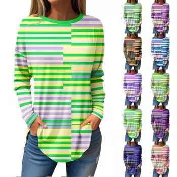 Футболки для женщин, осенние повседневные рубашки с длинным рукавом, толстовка, винтажный топ с графическим принтом, пуловер XXL