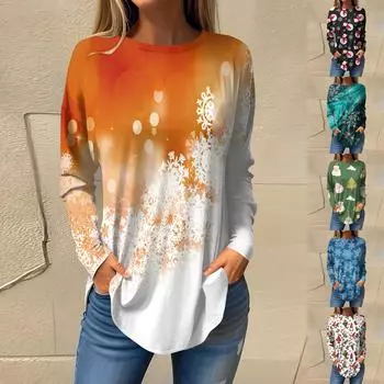 Футболки для женщин, осенние повседневные рубашки с длинным рукавом, толстовка, цветной топ, пуловер L