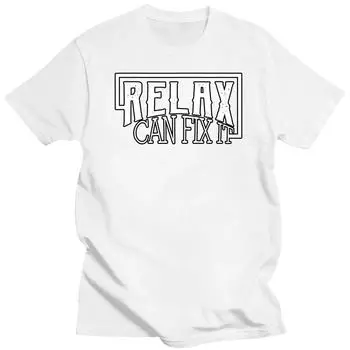 Футболки Funny Relax I Can Fix It Handyman Mechanic с рисунком из хлопка в уличном стиле с коротким рукавом для подарков на день рождения в летнем стиле S бежевый