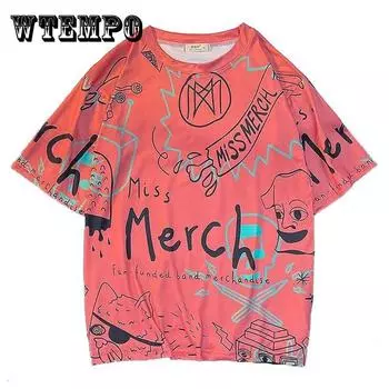 Футболки High Street, трендовые футболки с принтом граффити в стиле хип-хоп, летние повседневные рубашки большого размера с круглым вырезом и короткими рукавами, мужская одежда XXXL небесно-голубой