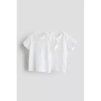Футболки HM Cotton, комплект из 2 шт., белые