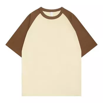Футболки из чистого хлопка с контрастными вставками на плечах, круглый вырез, модная свободная футболка с открытыми плечами XS