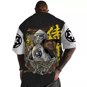 Футболки Japan Samurai Spirit для мужчин, японский стиль, принт на спине, свободные, большие, модные, футболки, Bushido, мужские подарки, футболки S