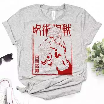 Футболки Jujutsu Kaisen женские Harajuku аниме летние футболки для девочек Harajuku аниме дизайнерская одежда S