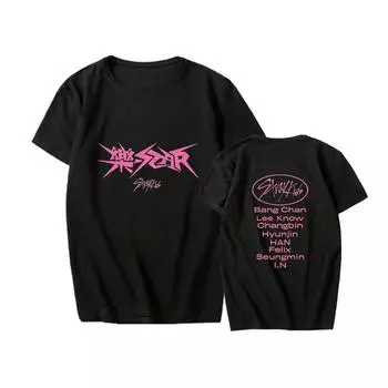 Футболки Kpop straykids Футболка унисекс из 100% хлопка для проживания