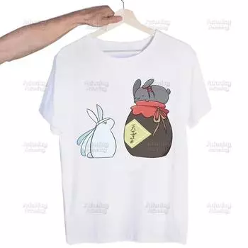 Футболки Mo Dao Zu Shi с принтом и круглым вырезом, с коротким рукавом, обычные унисекс, высокое качество, футболка в стиле хип-хоп с изображением Untamed Lan WangJi Wei Wu Xian