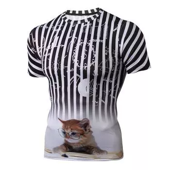 Футболки мужские летние футболки мужские уличные футболки с 3D-принтом модные топы с коротким рукавом и круглым вырезом S