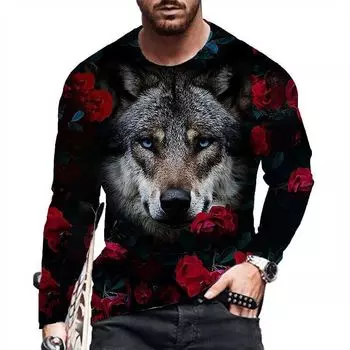 Футболки мужские модные с длинным рукавом флаг США крест графический принт футболка шелковистая мягкая M