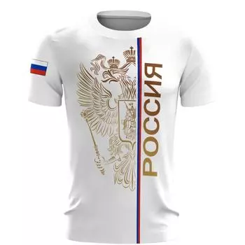Футболки мужские Россия 3D Российский флаг футболка с коротким рукавом для мужчин футболки большого размера мужская одежда летняя повседневная дышащая спортивная одежда S