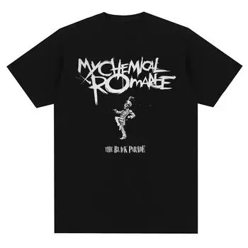 Футболки My Chemical Romance Mcr Band с принтом из 100% хлопка, большие, высококачественные, удобные, летние топы в стиле панк-эмо-рок 70218 S