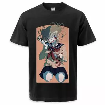 Футболки My Hero Academy для мужчин и женщин, жаркое лето, топы с рисунком аниме Bakugou, футболки с короткими рукавами, унисекс, уличная одежда, повседневные футболки для девочек-аниме S чёрный