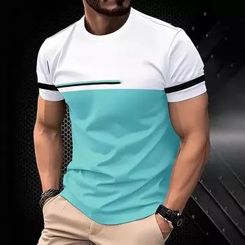 Футболки с 3D-графикой и шахматами, летняя мода для мужчин, повседневные футболки с коротким рукавом и принтом O-образным вырезом S